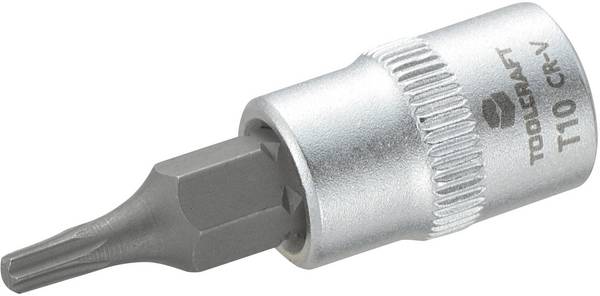 TOOLCRAFT T10 816080 T-Profil Hylsnyckel-bitsinsats T 10 1/4"