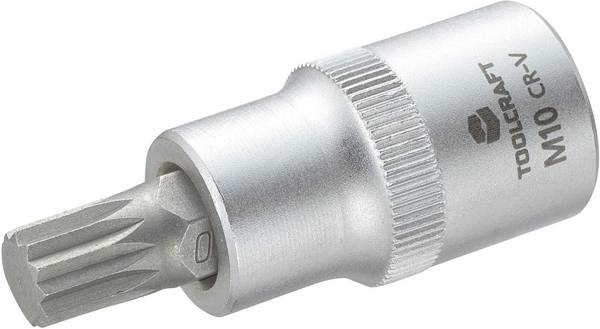 TOOLCRAFT 816088 Inner-flertandad (XZN) Hylsnyckel-bitsinsats 10 mm 1/2"