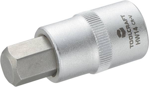 TOOLCRAFT 816161 Inner-sexkantig Hylsnyckel-bitsinsats 14 mm 1/2"