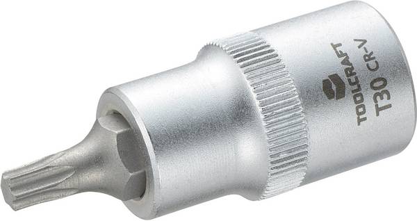TOOLCRAFT 816165 Inner-sextandhålsgrepp (TX) Hylsnyckel-bitsinsats T 30 1/2"