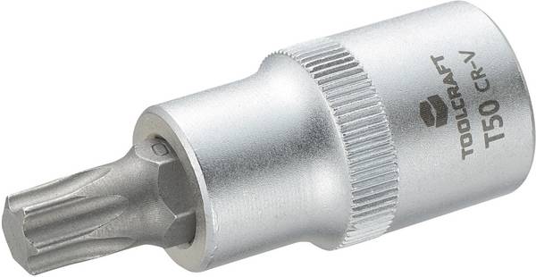 TOOLCRAFT 816168 Inner-sextandhålsgrepp (TX) Hylsnyckel-bitsinsats T 50 1/2"