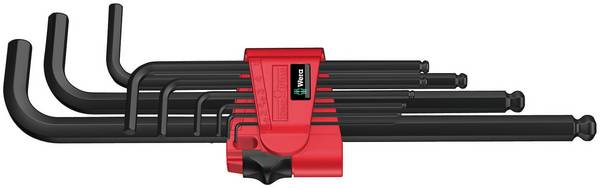 Wera 950 PKL/9 BM N Inner-sexkantig Vinkelskruvmejselset 1.5 mm, 2 mm, 2.5 mm, 3 mm, 4 mm, 5 mm, 6 mm, 8 mm, 10 mm   9 delar
