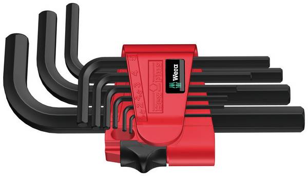 Wera 950/9 BM N Inner-sexkantig Vinkelskruvmejselset 1.5 mm, 2 mm, 2.5 mm, 3 mm, 4 mm, 5 mm, 6 mm, 8 mm, 10 mm   9 delar
