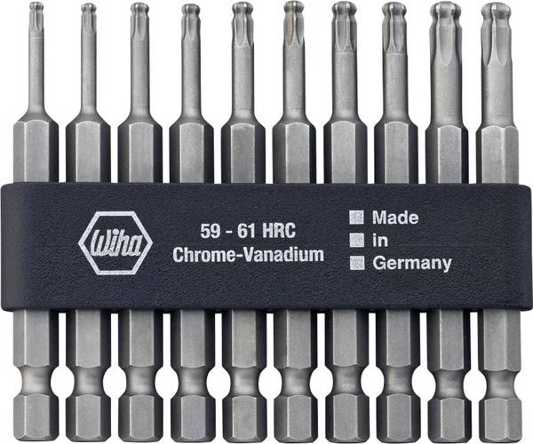 Wiha  32804 Bit-Set 10 delar Inner-TORX kulhuvudet