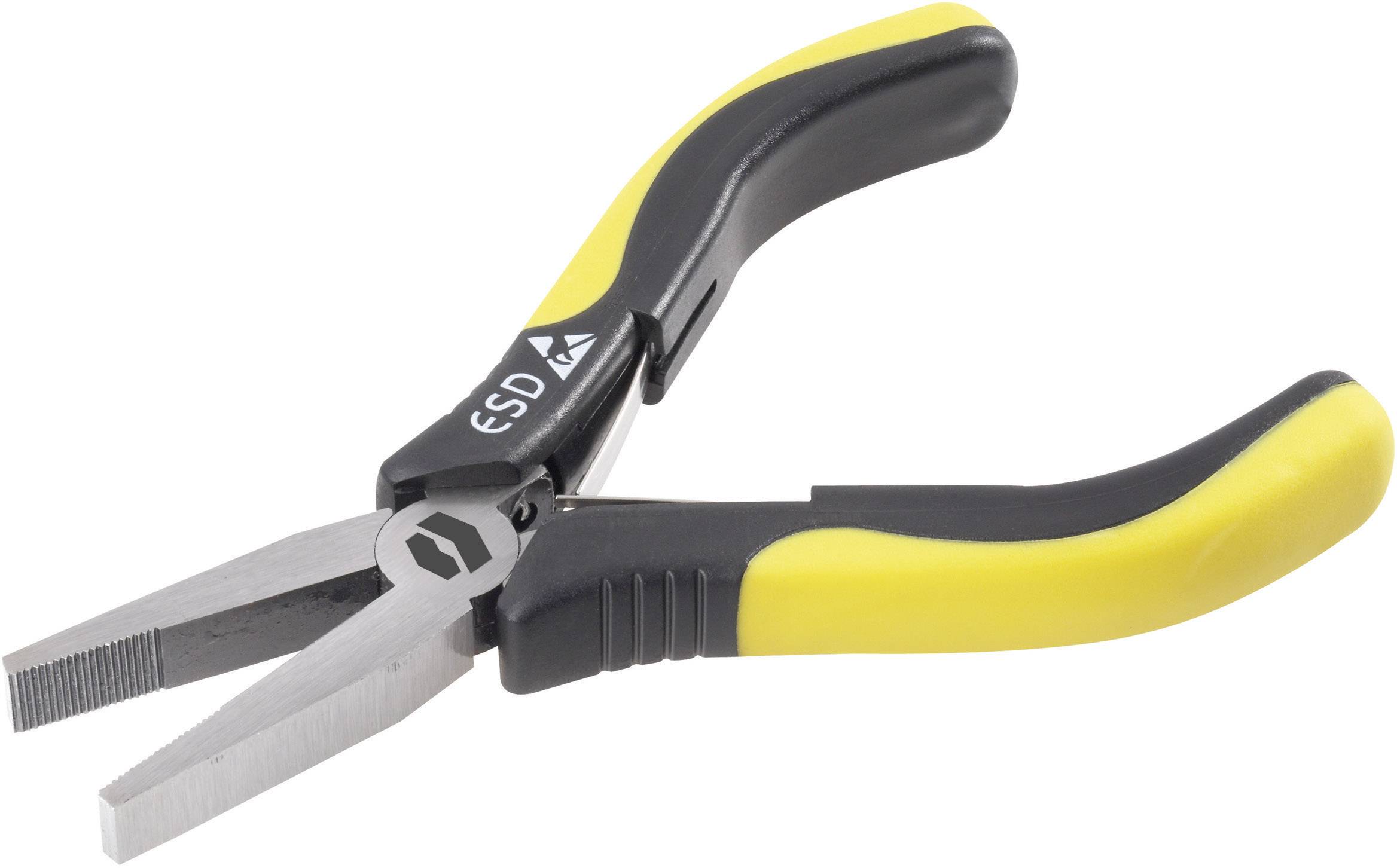 TOOLCRAFT TO-7273938 ESD Flat tång Rak Kolstål 130 mm