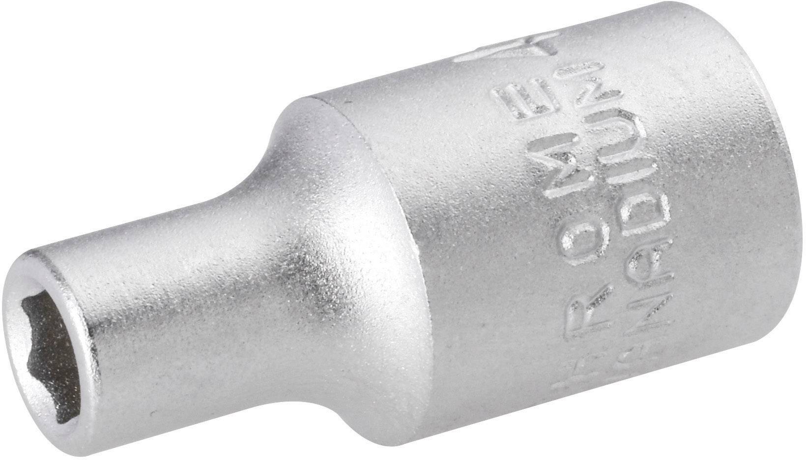 Metallhölje med sexkantig öppning, sannolikt verktygsadapter.