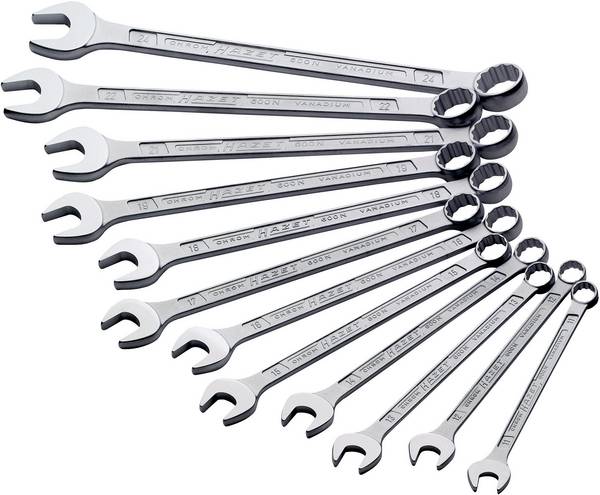 Hazet 600N/12N  Ringskruvnyckelsats 12 delar Nyckelvidd (Metrisk) (för titel) 10 - 22 mm
