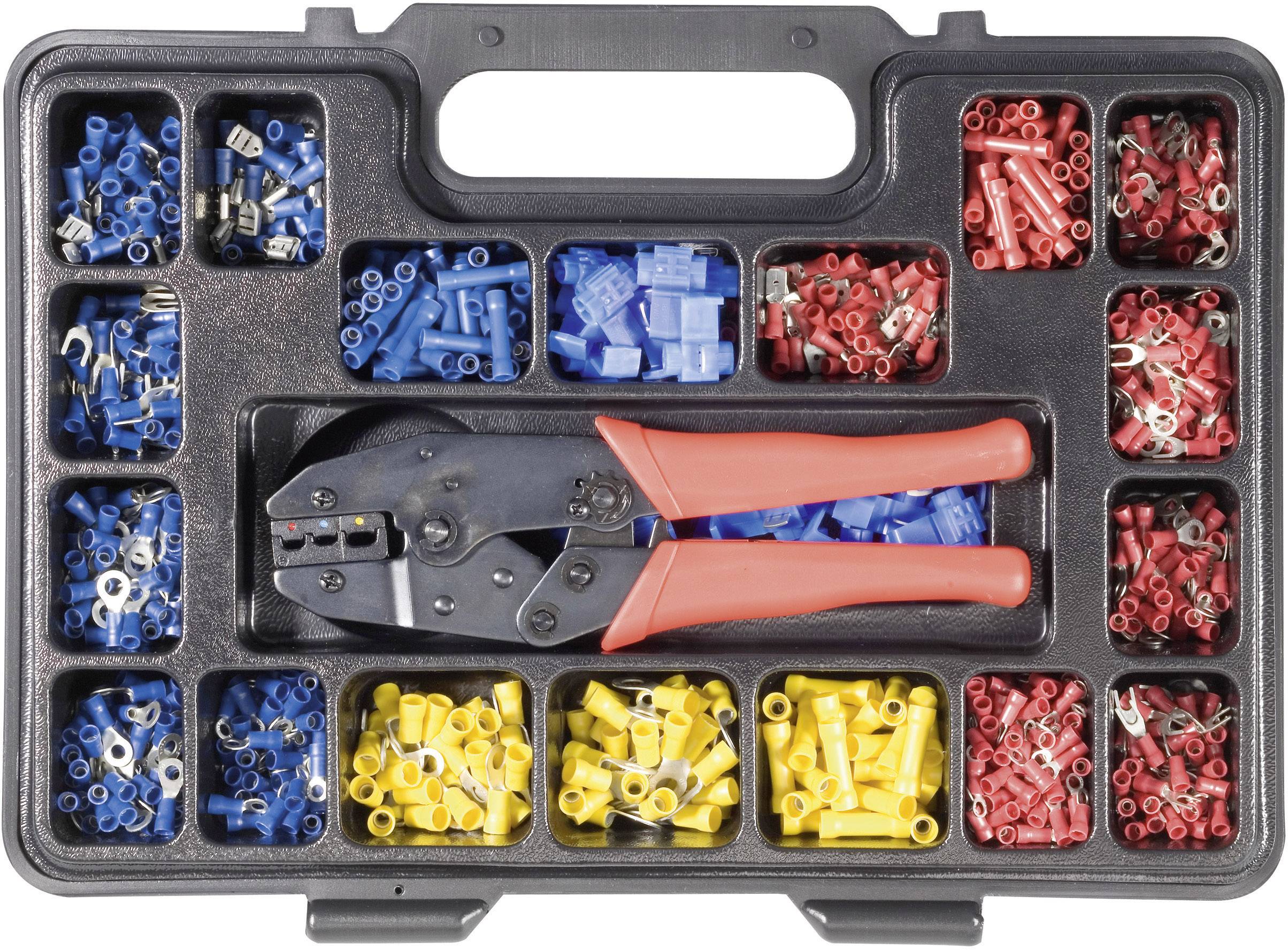 TOOLCRAFT PZ504 820927 Crimptångset 1004 delar Koaxialkontaktdon