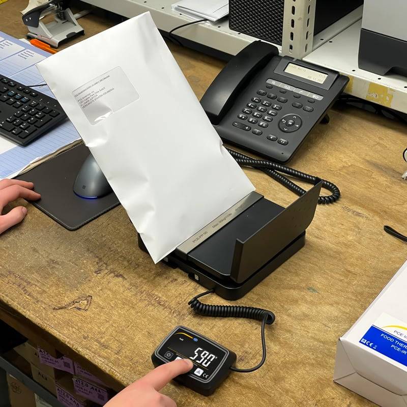 PCE Instruments Paketvåg PCE-PP 50 Vägningsområde 50 kg 230 V, batteri Svart-3