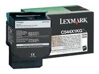 Lexmark Återgivning tonerkasett C544 C546 X544 X546 X548 Original Svart 6000 sidor C544X1KG-5