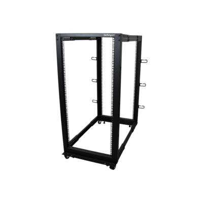 StarTech.com 4POSTRACK25U Rackhus (B x H x D) 60 x 121.9 x 66.18 cm 25 U Svart-0