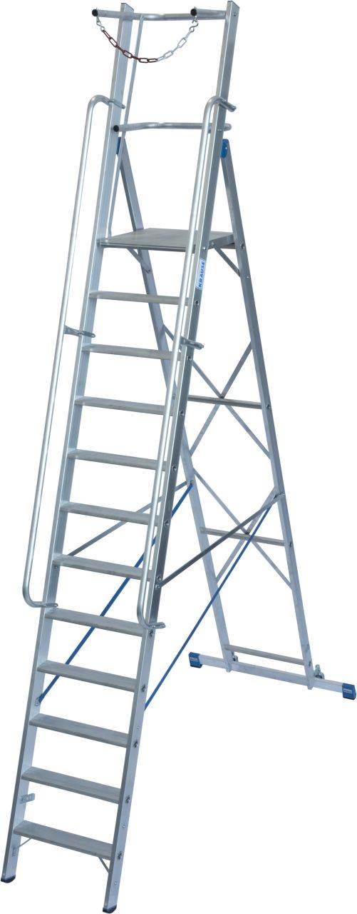 Krause Stabilo® Professional 127563 Aluminium Klappstege med trappsteg Arbetshöjd (max.): 4.8 m Silver 27.5 kg
