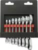 TOOLCRAFT 824125 U-ring-blocknyckelset; 8 delar Nyckelvidd (Metrisk) (för titel) 8 - 19 mm