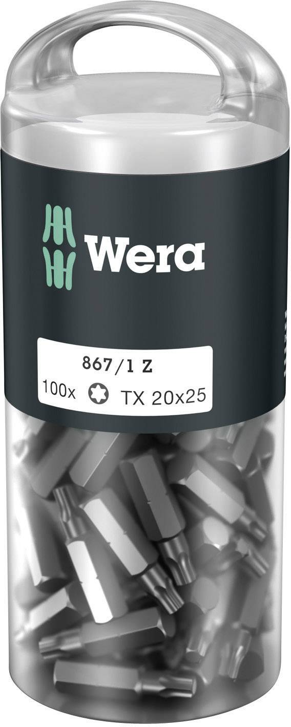 Wera skruvbits i svart förpackning med 100 stycken, TX 20x25.