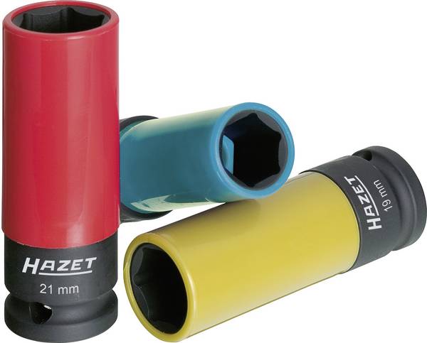 Hazet 903SPC/3 903SPC/3 Ytter-sexkantig Kraft-hylsnyckelinsats-set 17 mm, 19 mm, 21 mm    3 delar 1/2"