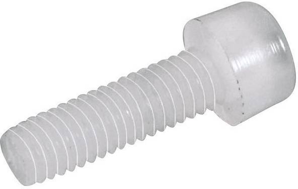 TOOLCRAFT  830298 Cylinderskruvar M4 25 mm Insexkant DIN 912   Plast, Polyamid  10 st