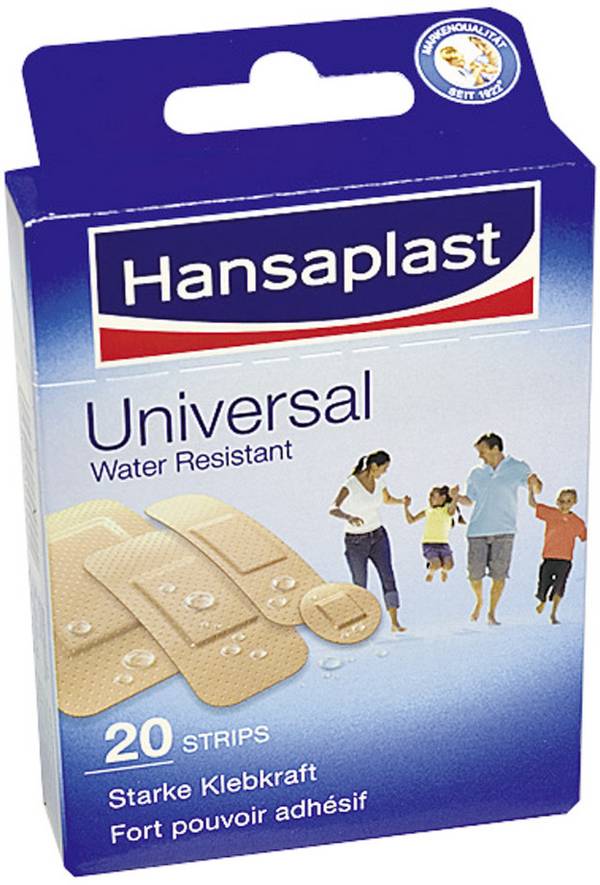 Hansaplast 766021009266 Plåster 20 plåster i 4 storlekar 7.2 cm x 3.0 cm