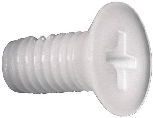 TOOLCRAFT  839977 Försänkta skruvar M6 20 mm Stjärnskruvmejsel Philips DIN 965   Plast, Polyamid  10 st