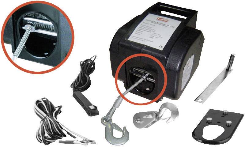 HP Autozubehör 20601 Vinsch Dragkraft (stående): 900 kg Dragkraft (rullande): 2700 kg Kabel-fjärrkontroll