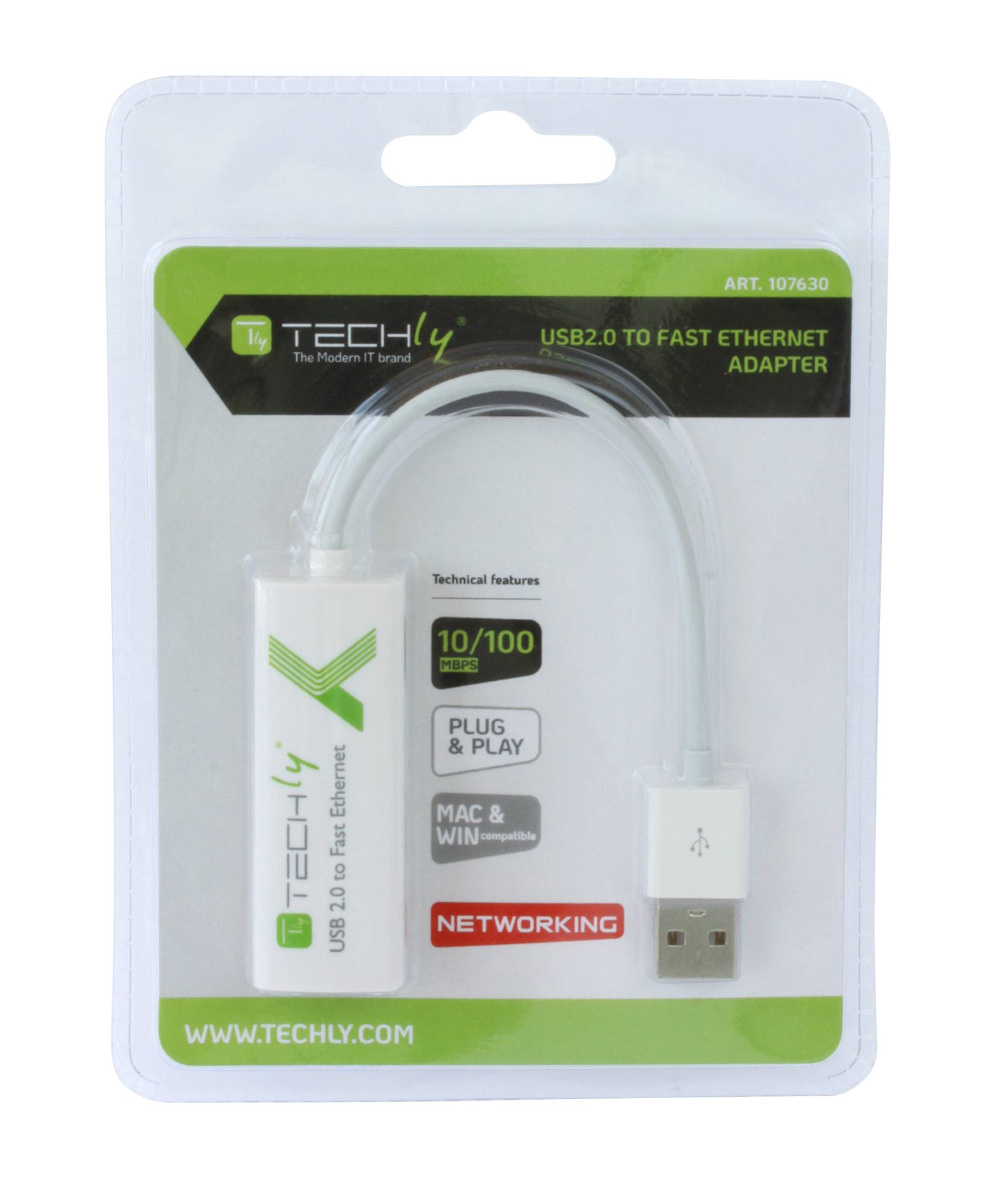 TECHly IDATA-ADAP-USB2TY2 Adapter USB 2.0, RJ45-5