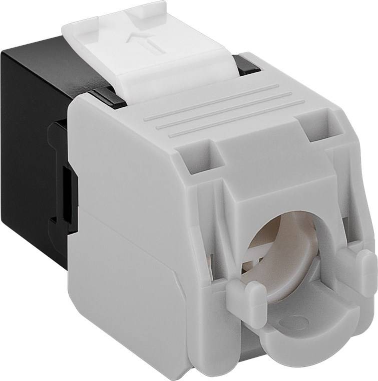 Goobay Goobay 90692 Keystone Modul RJ45 Kupplung CAT6 A Verbinder RJ 45 Stecker Schwarz RJ45 modul Keystone CAT 6A 1 st-1