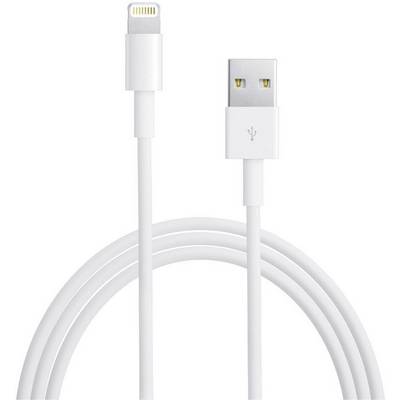 Apple USB-kabel B-ware (skadad/felande förpackning) USB 2.0 USB-A kontakt, Apple Lightning kontakt 1.00 m Vit MQUE2ZM/A--0