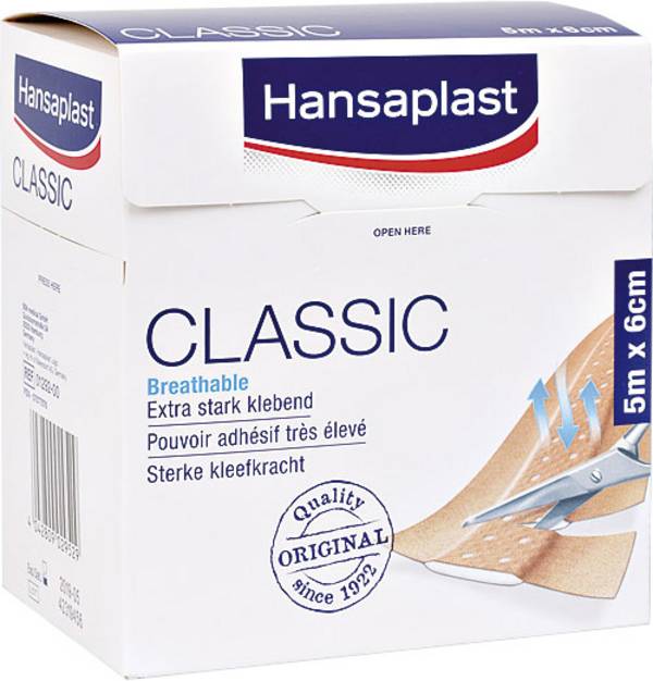 Hansaplast KB.T4107.001 Hansaplast CLASSIC Standard plåster (L x B) 5 m x 6 cm