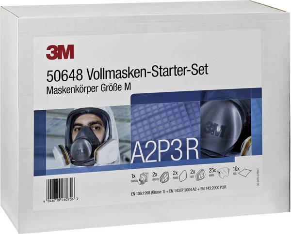 3M  50648 Andningsskydd helmask-set A2P3 R 1 st