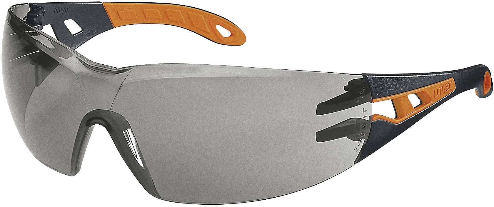 uvex pheos 9192245 Skyddsglasögon inkl. UV-skydd Svart, Orange