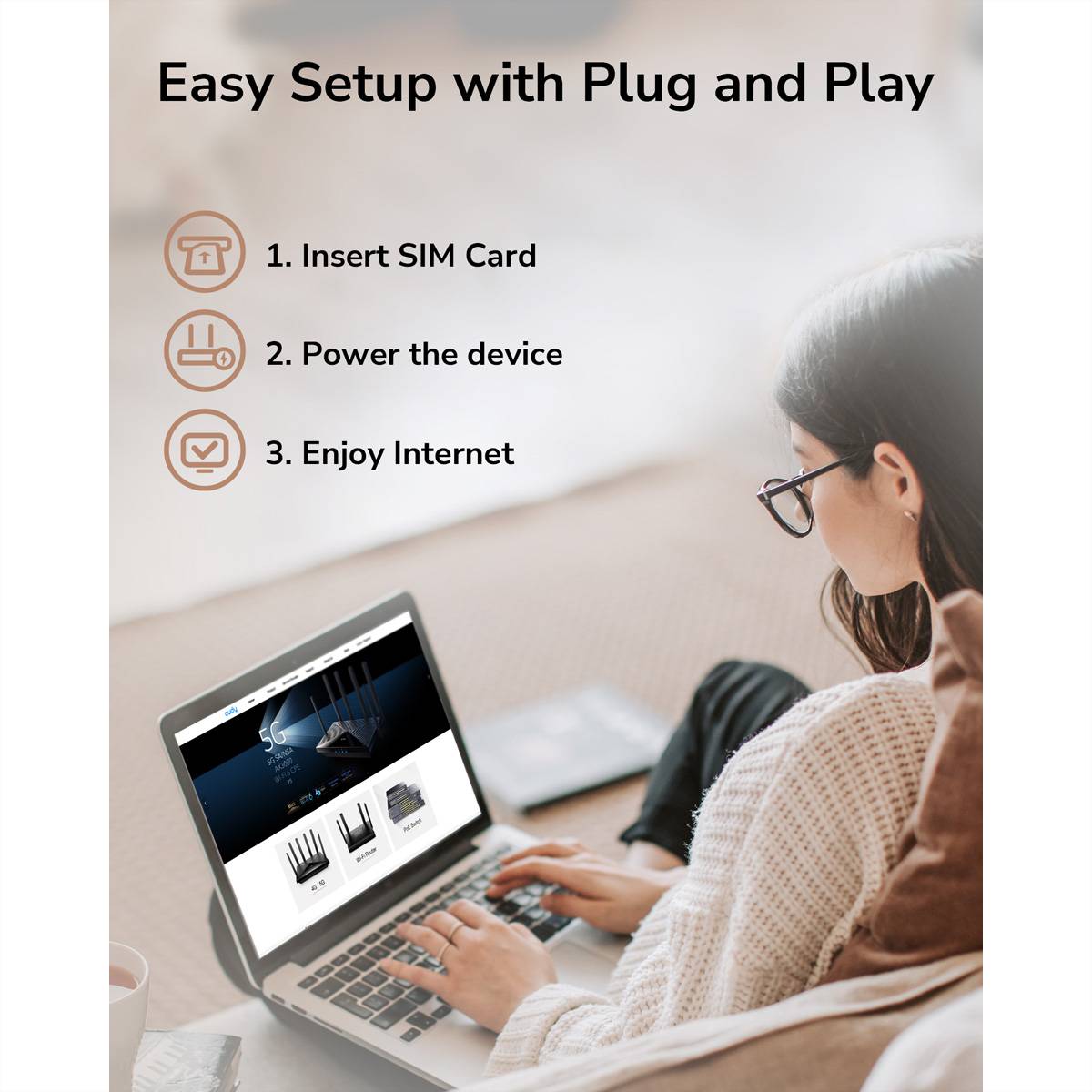 cudy CUDY LT400 N300 Wi-Fi 4G LTE Router Cat4 Router Inbyggt modem: LTE 2.4 GHz 300 MBit/s-1