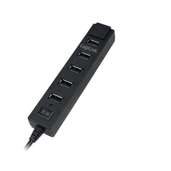 LogiLink UA0124 USB-hubb 7 Port USB 2.0 Svart UA0124-2