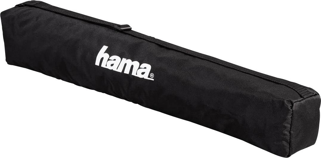 En svart väska med trycket 'hama', lämplig för förvaring av stativ eller andra avlånga föremål.