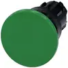 Siemens 3SU10001BD400AA0 3SU1000-1BD40-0AA0 Svampknapp Plastfrontring Knapp Svart, Grön 1 st