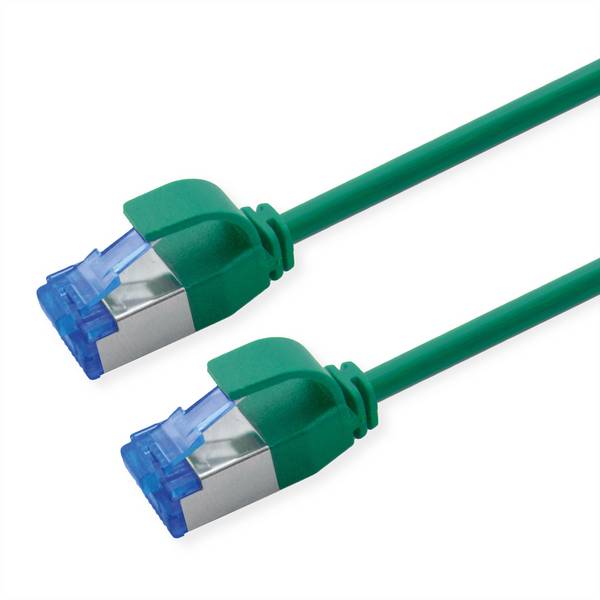 Roline 21.15.4333 RJ45 Nätverkkabel, Patchkabel CAT 6A S/FTP 3.00 m Grön Flexibel, Halogenfri, Flamskyddsmedel 1 st