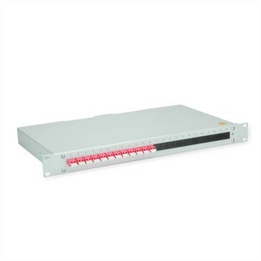 Telegärtner TELEGÄRTNER BASIS eco LWL-Panel mit Kupp    glasfiber 1 U Grå
