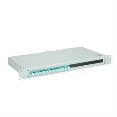 Telegärtner TELEGÄRTNER BASIS eco LWL-Panel mit Kupp    glasfiber 1 U Grå