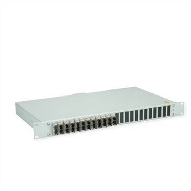 Telegärtner TELEGÄRTNER BASIS eco LWL-Panel mit Kupp    glasfiber 1 U Grå