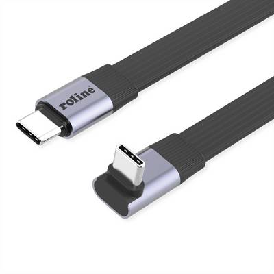 Roline USB-kabel USB 4.0 USB-C®-kontakt, USB-C®-kontakt 0.80 m Svart Skärmad 11.02.9097-0