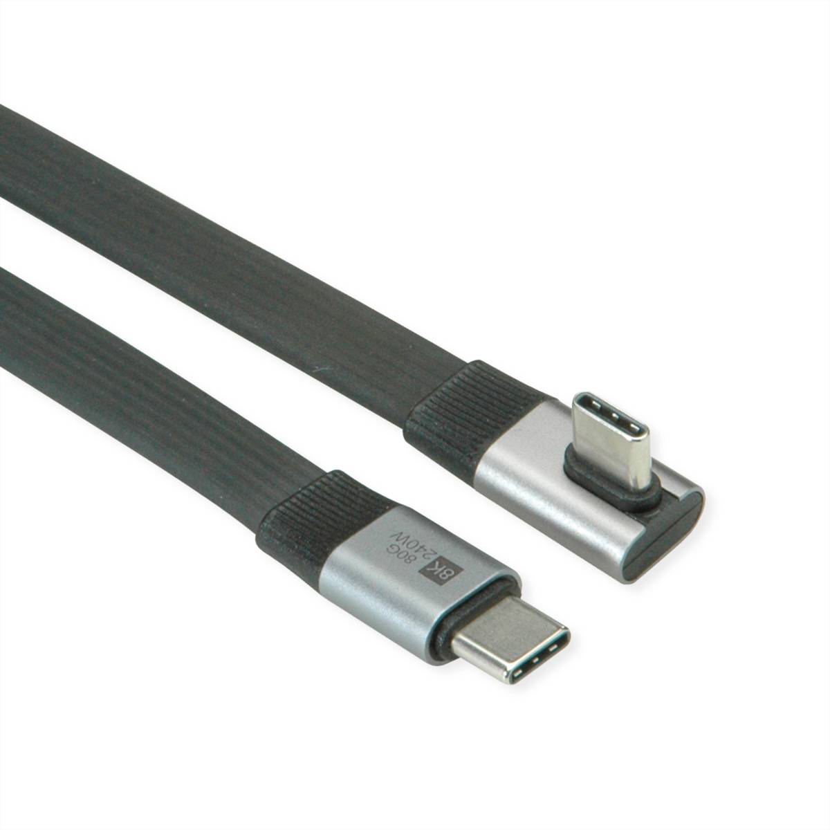 Roline USB-kabel USB 4.0 USB-C®-kontakt, USB-C®-kontakt 0.80 m Svart Skärmad 11.02.9098-2