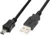 Digitus USB-kabel USB 2.0 USB-A kontakt, USB Mini-B kontakt 1.80 m Svart OTG AK-300108-018-S