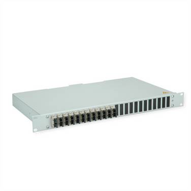 Telegärtner TELEGÄRTNER BASIS eco LWL-Panel mit Kupp  Fiberoptisk panel  glasfiber 1 U Grå