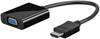 Goobay 68793 HDMI Adapter [1x HDMI hane - 2x VGA hona] Svart guldpläterad kontakt 15 cm
