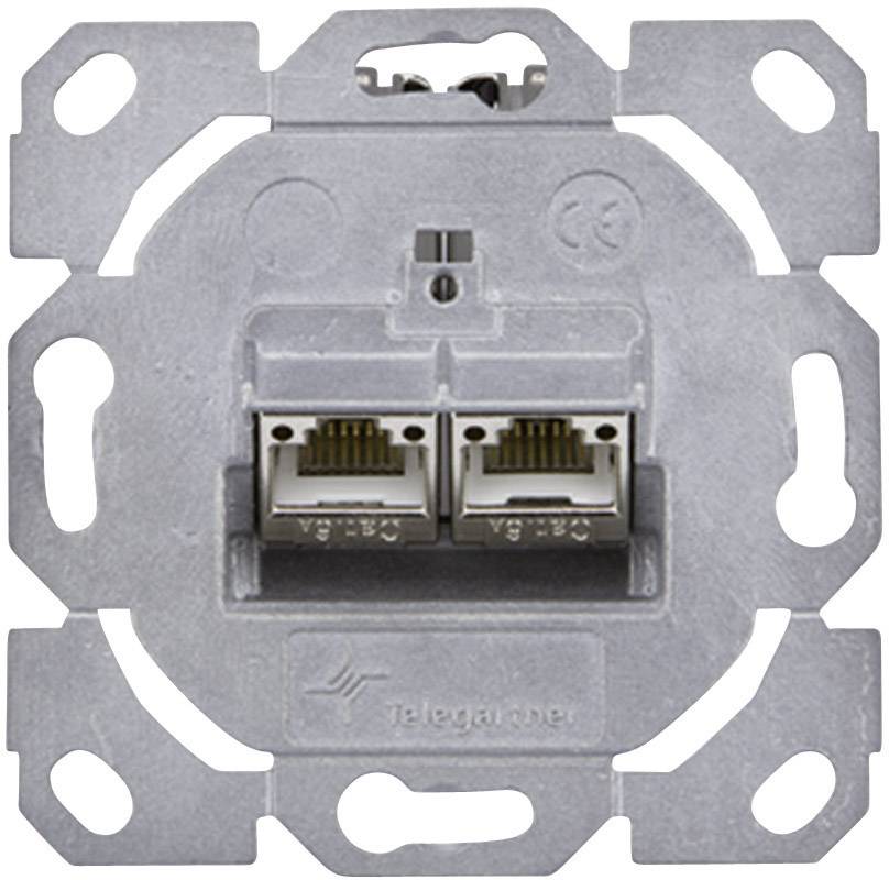 Telegärtner 100022964 Nätverksuttag Infälld Insats CAT 6A 2 Port