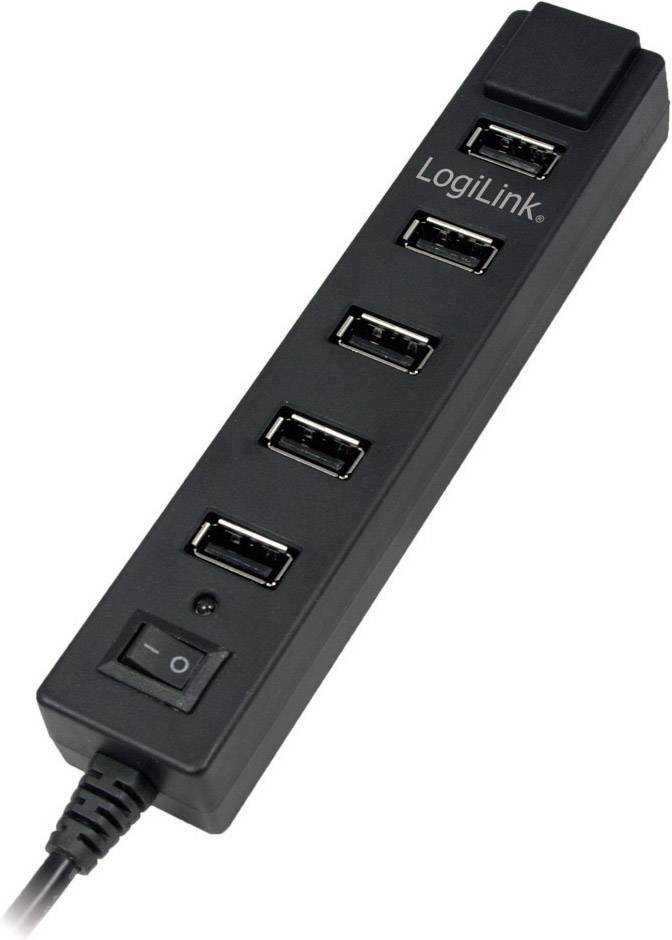 LogiLink UA0124 USB-hubb 7 Port USB 2.0 Svart UA0124-0