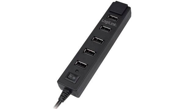 LogiLink UA0124 USB-hubb 7 Port USB 2.0 Svart UA0124-3
