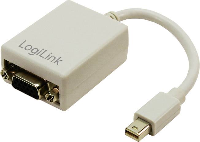 LogiLink CV0038 DisplayPort / VGA Adapter [1x Mini-DisplayPort hane - 1x VGA hona] Vit 0.09 m