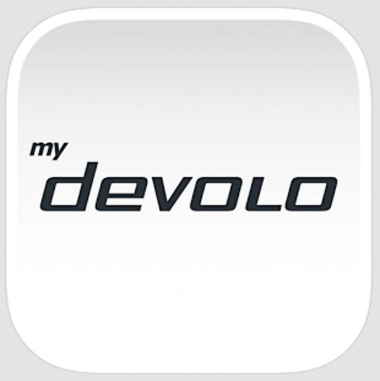 Varumärket 'my devolo' logotyp på vit bakgrund.