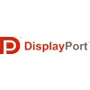 'DisplayPort'-logotyp med stiliserad röd bokstav 'D'.