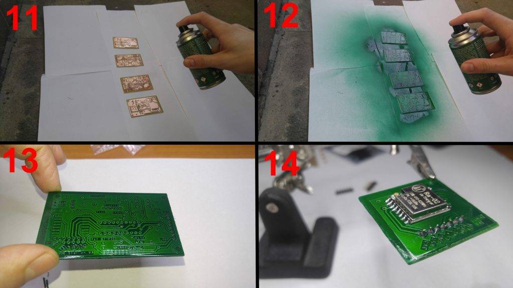 Ochranný zelený pájecí lak