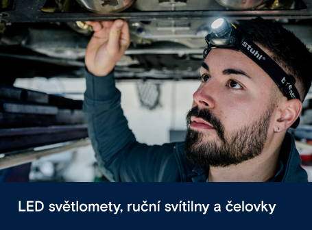 LED světlomety, ruční svítilny a čelovky